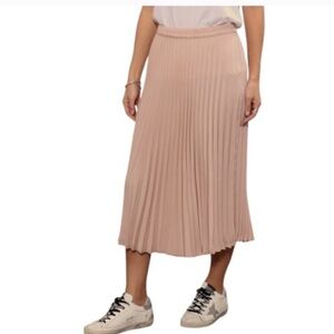 Xirena Small Womens Sienna Pleated Midi Skirt Dusty Taupe Mauve